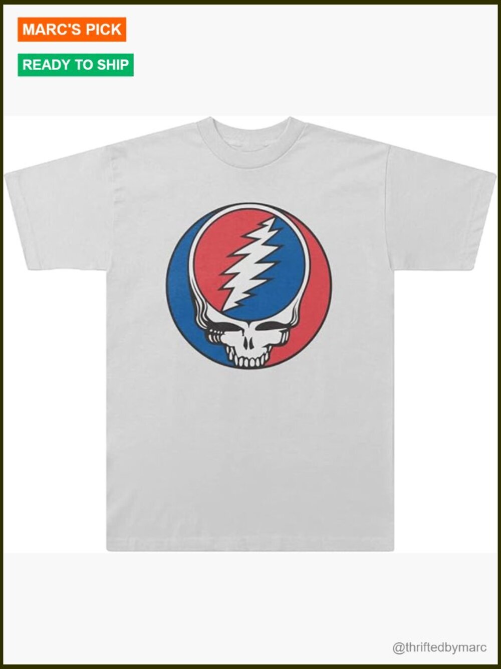 Classic Steal Your Face Logo Tee Crew Neck Short Sleeve Cotton T-Shirt